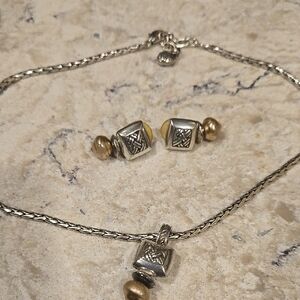 Brighton elegant Silver and Gold Jewelry Set